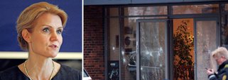 "Nós temos certeza agora que aquilo foi um ataque politicamente motivado e, assim, foi um ataque terrorista", disse a primeira-ministra da Dinamarca, Helle Thorning-Schmidt; um civil foi morto e três policiais ficaram feridos