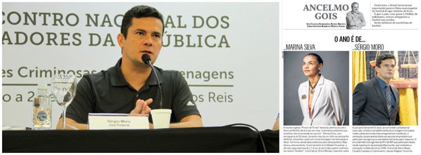Juiz da Lava Jato passa por processo semelhante ao de Joaquim Barbosa, que, ao longo da Ação Penal 470, ganhou o prêmio 'Faz Diferença' do Globo e virou 'o menino pobre que mudou o Brasil' em Veja; na edição deste domingo, o jornal dos Marinho, na coluna de Ancelmo Gois, dá a ele o título de 'homem do ano'; em sua última edição de 2014, a revista da Editora Abril noticiou que Sérgio Moro foi escolhido como Personalidade do Ano em enquete promovida no Twitter; a revista o chama de "ídolo nacional"; transformação midiática de juízes em heróis faz bem para a democracia e para o próprio Judiciário?