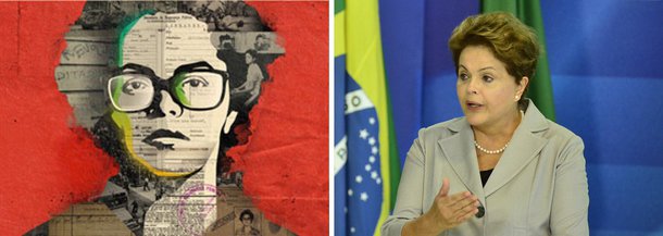 A Justiça de São Paulo proibiu o PT de usar a imagem da presidente Dilma Rousseff, conhecida com "Dilma coração valente", feita por um ilustrador brasileiro; a decisão determina ainda a retirada imediata da imagem do site do partido e em qualquer outro lugar e plataforma sob pena de multa diária de R$ 10 mil; a arte foi feita pelo ilustrador brasileiro Saturnino Rodrigues da Silva, a partir de fotografia de Dilma retirada dos arquivos do DOPS; o autor disse que o partido vinha utilizando a obra desde a campanha presidencial de 2014 sem sua autorização
