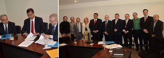 Governador Flávio Dino assinou convênio com representantes da Caixa Econômica para colocar em prática ações nas áreas de habitação, gestão pública e melhoria do IDH maranhense nos próximos quatro anos; até março, será iniciada a construção de 100 unidades habitacionais em cada um dos três municípios com menor IDH; outros 27 municípios, na mesma situação, serão beneficiados com habitações até o fim do ano
