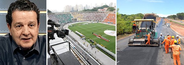 Jornalista compara os dois escândalos, o da Fifa e o das empreiteiras, e sugere que o negócio das transmissões de campeonatos de futebol "pode ser mais sujo e pesado"; Fernando Brito, do Tijolaço, comenta o artigo: "É impossível separar os muitos milhões que elas custam dos muito mais milhões que geram e dos vários milhões que, para consegui-las, se distribuem das gavetas para gavetas"