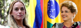 A mulher do líder da oposição venezuelana, Leopoldo López, Lilian Tintori, diz ter recebido com gratidão a crítica que a presidente Dilma Rousseff fez à prisão de seu marido pelo regime de Nicolás Maduro; "A presidente sabe o que é tortura, o que é prisão ilegal, o que é arbitrariedade. Viveu em sua própria carne. Foi uma mensagem clara, contundente e que não deixa espaço para debater se os direitos humanos fazem parte da agenda regional", afirmou