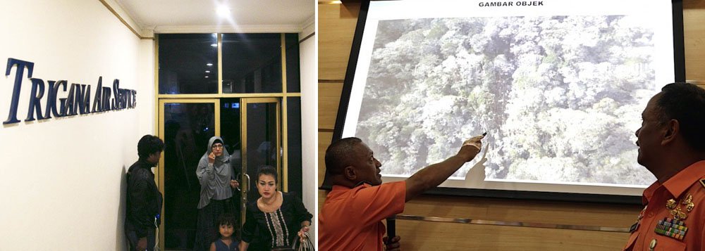 O avião indonésio perdeu o contato com a torre de controle no domingo (16), 34 minutos depois de partir de Jayapura, capital da província de Papua, e dez minutos antes de chegar ao seu destino, Oksibil, no centro da ilha
