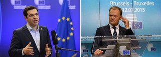 Presidente do Conselho Europeu, Donald Tusk, anunciou nesta segunda-feira, que os líderes da zona do euro fecharam "um acordo unânime" para iniciar as negociações para o terceiro resgate em favor da Grécia; Tusk, em mensagem na rede social Twitter, assinalou que "tudo está preparado para levar o Mecanismo Europeu de Estabilidade (MEE) para a Grécia, com sérias reformas e apoio financeiro"