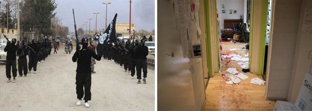 A estação de rádio da organização extremista Estado Islâmico classificou como 'heróis' os autores do ataque terrorista de ontem (7), em Paris, contra o jornal Charlie Hebdo; na mensagem lida durante as transmissões da rádio Al Bayene, do grupo que mantém sob controle áreas territoriais da Síria e do Iraque, o locutor afirma que "os heróis jihadistas" mataram 12 pessoas e feriram várias outras "para vingar o profeta Maomé"