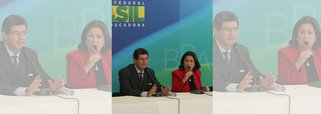 Anúncio foi feito pelo ministro da Fazenda, Joaquim Levy, e pela presidenta da Caixa, Miriam Belchior, que assegurou que a medida não atinge as demais atividades da Caixa, que continuará um banco 100% público; "Se pudermos, vamos fazer ainda este ano. A intenção está estabelecida", disse Levy