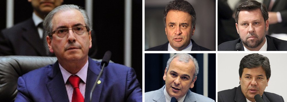 Defesa pública ao presidente da Câmara, Eduardo Cunha (PMDB-RJ), após a denúncia da Lava Jato de que recebeu US$ 5 milhões em propina, se resume ao Solidariedade, partido do deputado Paulinho da Força; reação é significativamente diferente da de março, quando o STF listou Cunha como um dos suspeitos de ter participado do esquema, e quando foi defendido com fervor pela oposição e até por integrantes do PT; o senador Aécio Neves (PSDB-MG), o líder do PSDB na Câmara, Carlos Sampaio (SP), o líder do PSB, Júlio Delgado (MG), e o líder do DEM, Mendonça Filho (PE), que acreditaram na inocência de Cunha meses atrás, hoje defendem que todas as denúncias têm que ser investigadas