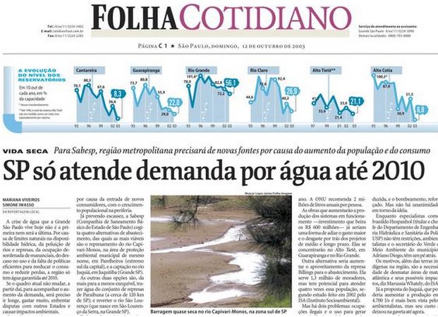 Esse escarcéu que a mídia está fazendo por conta de 45 minutos de falta de luz em alguns Estados simultaneamente visa esconder o drama do povo de São Paulo, que já enfrenta um duro racionamento