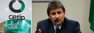 As ações da Cetip desabam em 6,07% nesta segunda-feira, 9, em meio a suposto envolvimento da empresa em esquema de propina com o governo; há menções do doleiro alberto Youssef de pagamentos milionários a políticos provenientes de contratos de órgãos como o Denatran; a Cetip é responsável por registros de gravames nesse sistema, o que a ligaria possivelmente a esse esquema; no caso do Denatran, dois ex-deputados do PP, João Pizzolatti (SC) e Pedro Correia (PE), serão investigados pela suspeita de terem recebido propina de R$ 20 milhões