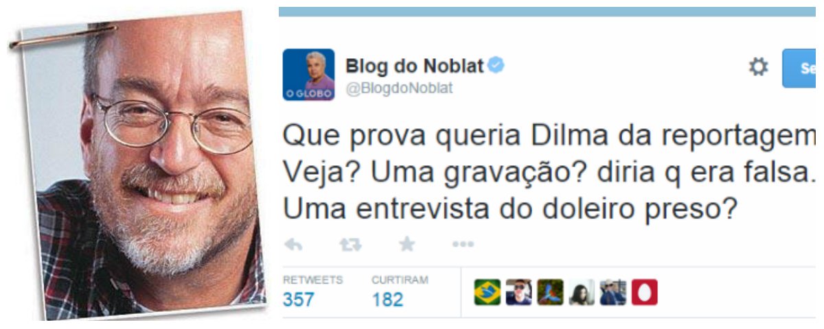 Colunista Paulo Nogueira, do DCM, rebate declaração de Ricardo Noblat, que contestou pedido de prova da presidente Dilma Rousseff contra denúncia publicada pela Veja: “Noblat jogou ainda mais sombras sobre as sombras já existentes. Prova é prova. Prova são evidências consideradas irrefutáveis pela Justiça depois de um processo em que as partes defendem sua posição"