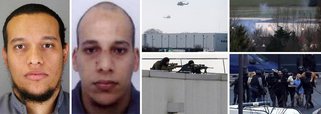 Em uma operação que durou várias horas, a polícia francesa matou os irmãos Cherif e Said Kouachi, responsáveis pelo ataque terrorista à redação do jornal Charlie Hebdo na quarta-feira, deixando 12 mortos; eles estavam cercados em uma empresa na cidade de Dammartin, a noroeste de Paris, e mantinham uma pessoa refém, que saiu ilesa; ao mesmo tempo, outro atirador, que fez reféns hoje em um supermercado judaico no leste da cidade, também foi morto pela polícia; ele é suspeito de ter ligação com os terroristas do Charlie; quatro reféns morreram no atentado