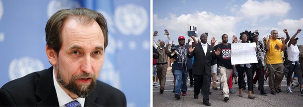 As autoridades dos Estados Unidos devem reavaliar como as questões raciais afetam a aplicação da lei e a Justiça, visando lidar com uma "profunda e purulenta" desconfiança presente em alguns setores da população, disse o alto comissário de Direitos Humanos da ONU, Zeid Ra'ad Al Hussein, em comunicado 