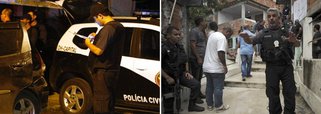 Policiais civis fazem uma operação para prender suspeitos de tráfico de drogas e de armas na região metropolitana do Rio de Janeiro; até o momento, 26 mandados de prisão foram cumpridos nas cidades do Rio e de Niterói, além da Baixada Fluminense, por 400 policiais civis de diversas delegacias e da Coordenadoria de Recursos Especiais (Core)