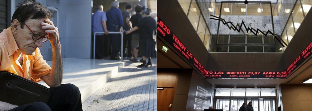 Enquanto o Governo grego chegou a um acordo com os credores, este ainda não foi concretizado, levando a medo de que haja ainda sobressaltos políticos e econômicos; já na Ásia, em um golpe contra o ânimo nos mercados, a pesquisa Índice de Gerentes de Compras (PMI, na sigla em inglês) da Caixin mostrou que a atividade industrial da China caiu mais que o estimado inicialmente em julho, a maior contração em dois anos, com queda em novas encomendas