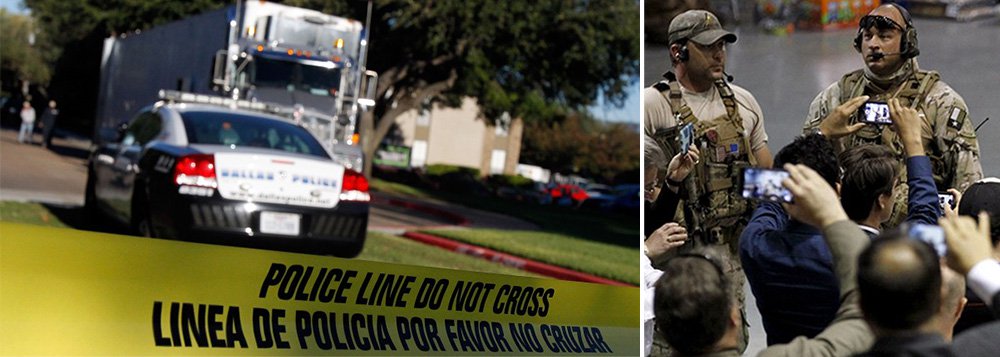 Agentes de equipes de intervenção da Swat declararam à cadeia televisiva ABC que dois suspeitos dispararam contra o Culwell Centre Curtis, em Garland, perto de Dallas, o qual sediava o concurso de caricaturas, apresentado como um evento pela “liberdade de expressão”