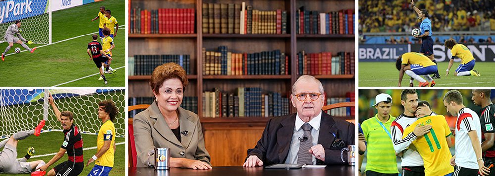 Criticado nas redes sociais, apresentador da Rede Globo Jô Soares se diz anarquista intelectualmente e defende a entrevista com Dilma Rousseff: 'Ela é a presidente da República. Ela foi eleita. Ela não é um técnico de futebol. O país está dividido, mas não é por isso que vou deixar de entrevistar a presidente’; ele ironiza ainda o golpismo da oposição: "Esse pessoal é capaz de querer a recontagem dos gols da Alemanha"; apesar da polêmica, o jornalista se diz satisfeito: 'Queriam tanto ouvir a entrevista que não teve sequer panelaço. Foi uma recepção sensacional. A prova de que eu estava certo é que a entrevista despertou toda essa atenção'