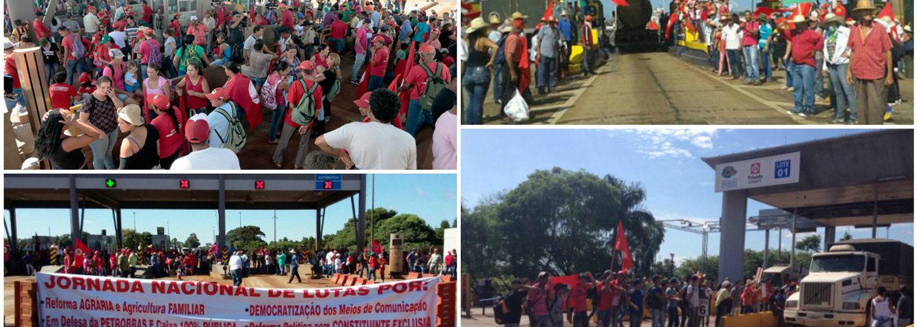 Cerca de 38 organizações e movimentos sociais do Paraná encabeçados pelo MST realizam manifestações com fechamento de rodovias estaduais e federais; pelo menos quatro praças de pedágio foram ocupadas e tivera, as cancelas liberadas; a mobilização faz parte da "Jornada Nacional Unitária de Lutas dos Trabalhadores do Campo e da Cidade", e tem como objetivo cobrar dos governos municipais, estadual e federal maiores investimentos na produção, industrialização e venda de alimentos; eles pedem também a retomada das compras com doação simultânea do PAA, e PNAE