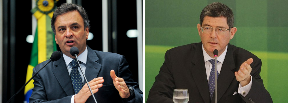 Horas depois de o ministro da Fazenda cobrar agilidade na votação da proposta de repatriação de dinheiro não declarado à Receita no exterior, o Senado adiou para agosto a votação da matéria, de autoria do senador Randolfe Rodrigues (PSOL-AP); senador Aécio Neves (PSDB-MG), que concordou com a decisão do presidente do Senado, Renan Calheiros (PMDB-AL), criticou o Joaquim Levy; "Quem estabelece a pauta é o Senado. Com todo respeito ao ministro Levy, não cabe a ele definir o que vai ser votado. Não estamos negando méritos ao projeto, mas queremos discutir e corrigir equívocos", afirmou