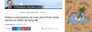 Miguel do Rosário, do blog ‘O Cafezinho’, questiona decisão do jornalista Fernando Rodrigues, do UOL, de divulgar apenas os nomes envolvidos no Swissleaks que também constam no inquérito da operação Lava Jato: “Em outras palavras, os nomes apenas serão divulgados se puderem ser usados para jogar lenha em algum escândalo da imprensa e incorporados a alguma narrativa midiática”