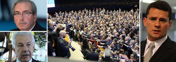 "Está claro, pela conduta da 'República de Curitiba', liderada pelo juiz Sergio Moro, e pelos discursos da oposição, que está aberta uma nova ofensiva para deslegitimar o mandato de Dilma Rousseff, desta vez através do impeachment, e para alcançar o ex-presidente Lula, provável candidato do PT em 2018. Aqui entra a importância do presidente da Câmara", avalia a colunista do 247 Tereza Cruvinel, horas antes da eleição que definirá quem tomará posse do cargo; jornalista lembra que "qualquer cidadão" pode ser autor de um processo contra o presidente da República e que caberá ao presidente da Casa "acolher ou não o pedido"; a disputa acirrada deu hoje o ar da graça durante a posse dos deputados; "Quando um e outro foram chamados, soaram as claques no plenário", descreve ela