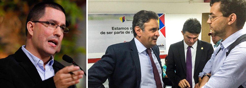 "Se os senadores estão aqui, é porque não têm muito trabalho por lá [no Brasil]. Assim, umas horas a mais ou a menos, dá no mesmo", escreveu o vice-presidente da Venezuela, Jorge Arreaza, em mensagem para o celular de Lilian Tintori, mulher do líder oposicionista Leopoldo López e uma das responsáveis por convidar parlamentares brasileiros para a missão no país; seu marido, que está preso, seria visitado pelos senadores