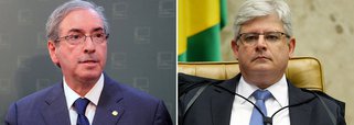 “O que ele fez foi criar um constrangimento para mim e para o Poder Legislativo. Foi uma afronta à Câmara dos Deputados”, disse o presidente da Casa, Eduardo Cunha (PMDB-RJ), sobre a operação de busca em seu gabinete a mando do procurador-geral da República; “ele escolheu a mim para investigar e não adianta ele, com a palavra, dizer que o Ministério Público é impessoal”; Cunha também acusa Rodrigo Janot de invadir "a prerrogativa do mandato" da ex-deputada Solange Almeida (PMDB-RJ), sua correligionária que assinou requerimentos suspeitos de serem usados para achacar fornecedores da Petrobras