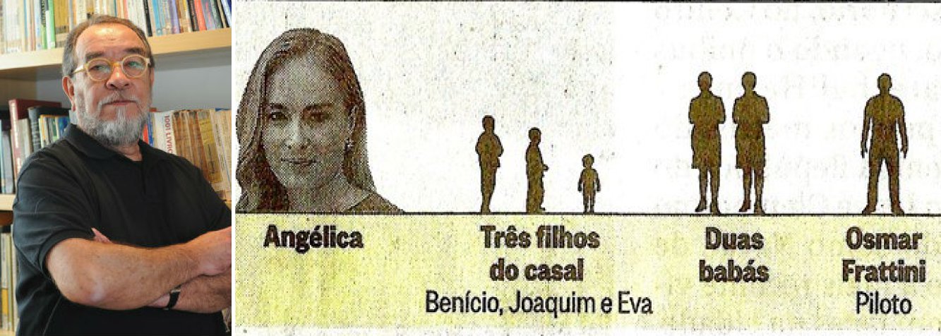 Pelo Facebook, o jornalista e escritor Fernando Morais chama a atenção para o "infográfico" que O Globo publica na cobertura do acidente do apresentador Luciano Huck e sua família; "A família Huck e os pilotos têm nome, as babás, não, embora, provavelmente, tenham pais, mães, irmãos e, talvez, filhos", comenta Fernando Brito, do Tijolaço; para ele, "o anonimato das babás é um ato falho do pensamento elitista que toma conta, inconscientemente, de nossos profissionais de imprensa"