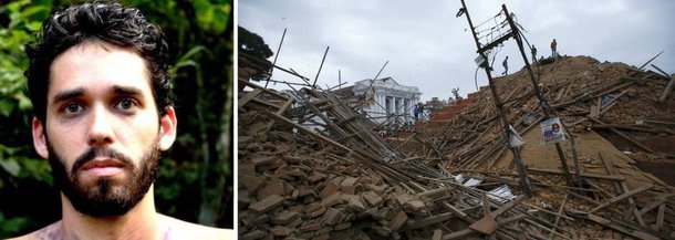 Mesmo com a notícia de que o filho está bem após o terremoto do dia 25 abril no Nepal, a família do carioca Felipe Freire Moulin, de 27 anos, está aflita; a mãe do arquiteto, Cristiane Abrances Freire, disse que o filho embarcou no dia 8 de janeiro para uma viagem e estava no País no dia da tragédia que tem mais de 4 mil mortos contabilizados e mais de 7 mil feridos; em áudio, ele informou que tentou ajuda na embaixada brasileira no local, mas não conseguiu auxílio e afirmou se sentir desrespeitado com a situação