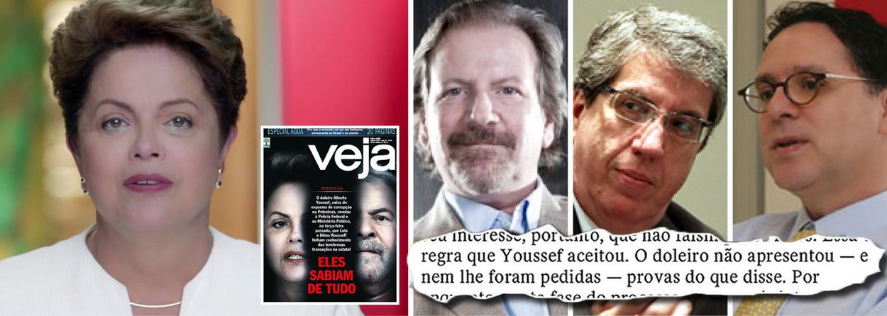Sócios, executivos e editores da Editora Abril acusaram o golpe; depois de uma capa que virou piada no Brasil e no mundo e não mereceu um mísero registro no Jornal Nacional, eles divulgaram uma nota para justificar a decisão de publicar uma denúncia sem provas contra Dilma às vésperas do segundo turno da eleição presidencial; "Os fatos são teimosos e não escolhem a hora de acontecer", diz a nota, que não identifica o autor; terá sido o dono Giancarlo Civita, o presidente Fábio Barbosa ou o editor Eurípedes Alcântara?; os três responderão judicialmente pela tentativa de fraudar a vontade popular e tumultuar uma eleição presidencial num país democrático; vexame jornalístico