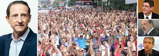 O presidente da Fiesp, Paulo Skaf, que fez questão de estar presente à posse de praticamente todos os novos ministros, incluindo Joaquim Levy, da Fazenda, ontem, e Armando Monteiro, do Desenvolvimento, hoje, tem levado uma mensagem clara: a entidade será 'irredutível' com qualquer proposta que signifique aumento de impostos para o setor produtivo; um dos pontos que preocupam a Fiesp é a possível volta da CPMF (ainda que com outra roupagem); em 2007, foi Skaf quem liderou a cruzada no Congresso contra a volta do imposto do cheque; outra preocupação é a volta das greves, como a dos metalúrgicos, no ABC, em razão das demissões na indústria