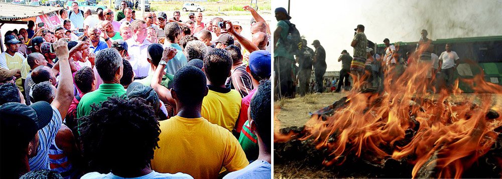 Após oito dias, profissionais da Alumini que trabalham na construção do Comperj, da Petrobras, em Itaguaí, no norte fluminense, decidiram suspender o bloqueio no Trevo da Reta, um dos acessos ao local, que mantinham em protesto contra o atraso de salários e o descumprimento pela empresa de um acordo feito em dezembro;  juiz André Correa Figueira disse que tem de haver meios legais para atender às revindicações da categoria e afirmou ter se comprometido "a tentar a resolver o problema o mais rápido possível convocando a empresa"