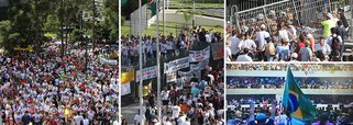 Além de vários manifestantes invadirem a Assembleia do Paraná, a oposição revolveu boicotar a votação do pacote de ajustes financeiros do governo Beto Richa (PSDB) e pretende ir ao Judiciário; professores e outros funcionários públicos já tinham ocupado o Legislativo obrigando os deputados a se refugiarem numa sala contígua ao local; portas e vidraças da sala de imprensa foram destruídas; manifestantes montaram barracas nos corredores e nas rampas de acesso da assembleia; uma das medidas prevê a retirada de R$ 8 bi da poupança previdenciária para cobrir o rombo da folha atual