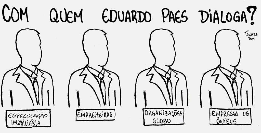 O prefeito do Rio tem criado um caos na cidade, com diversas obras que não guardam qualquer relação com os interesses da população