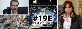 A misteriosa morte do promotor Alberto Nisman, que, nesta segunda-feira, denunciaria um complô do governo argentino para encobrir as investigações de um atentado a um centro judaico (Amia) que matou 85 pessoas em 1994, criou um clima de comoção no país; as hashtags #MuerteDeNisman e #CFKAsesina (que acusa a presidente Cristina Kirchner de ordenar a morte) estão nos trending topics globais do Twitter; pelo Facebook já se convoca o movimento "YoSoyNisman" e os presidenciáveis argentinos, que disputam a eleição este ano, convocam entrevistas; colunistas falam em crime político; "É uma catástrofe. A bomba da Amia explodiu novamente", disse nesta manhã Julio Schlosser, presidente da principal organização da comunidade judaica na Argentina e a maior da América Latina