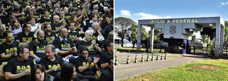 Policiais federais suspenderam a paralisação prevista para iniciar hoje (22) em protesto contra a Medida Provisória 657, que estabelece benefícios para os delegados; ontem (21), agentes do Rio, Brasília e Minas Gerais, realizaram atos para anunciar a paralisação de 72 horas que iria durar até a próxima sexta-feira (24)