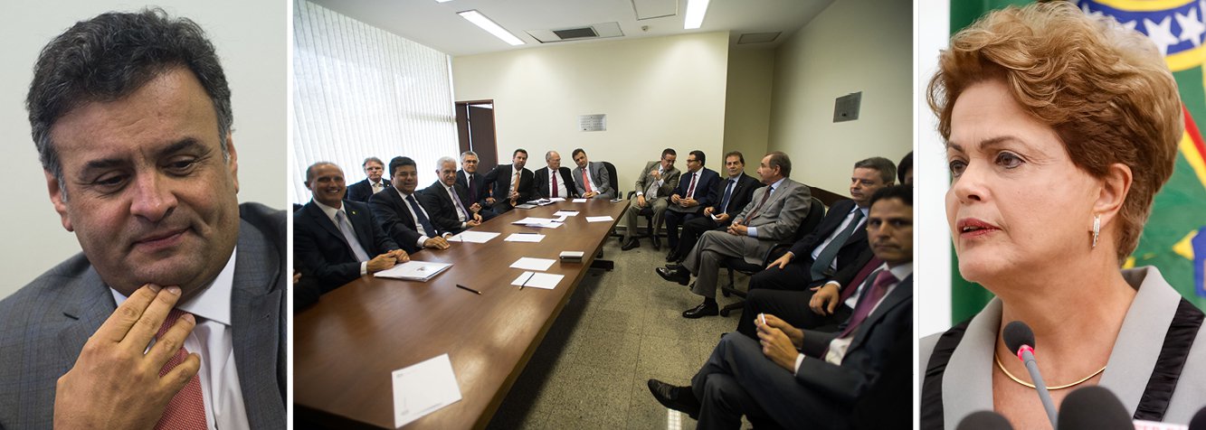 O senador Aécio Neves (PSDB) subiu o tom do discurso contra a presidente Dilma Rousseff e, nesta terça (17), após reunião com partidos da oposição, anunciou que pedirá amanhã ao STF a abertura de investigação contra ela; "Amanhã, a partir de uma iniciativa do PPS através dos deputados Jungman e Roberto Freire, os partidos de oposição estarão buscando se encontrar com o ministro Teori para, com base em jurisprudência do próprio Supremo Tribunal Federal que, por duas vezes, já decidiu nesta direção, as oposições, em razão das citações nos depoimentos da delação premiada, vão pedir que se abra investigação em relação à presidente da República", afirmou; para ele, "não há ninguém imune a qualquer tipo de investigação"