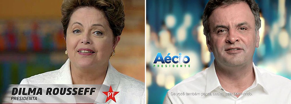 Campanha da presidente Dilma Rousseff quer chegar a 4 mil cidades com mensagens em 30 mil DVDs distribuídos; já o comitê do tucano Aécio Neves tem montado cinemas na rua para expor promessas do candidato 