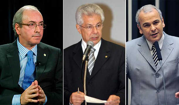 Faltando apenas três semanas para a eleição do presidente da Câmara, os três candidatos, Eduardo Cunha (PMDB-RJ), Arlindo Chinaglia (PT-SP) e Júlio Delgado (PSB-PE), rodam o país para tentar conquistar o voto dos colegas reeleitos e dos novos deputados; Cunha conta com jatinho bancado pelo partido; Chinaglia intensificou corpo a corpo e, além do PT, conta com colegas do PCdoB, Pros e PSD; Delgado é visto como a terceira via; eleição para presidência da Casa acontecerá no dia 1º de fevereiro, um domingo; quem ganhar, comandará orçamento de até R$ 5,34 bilhões