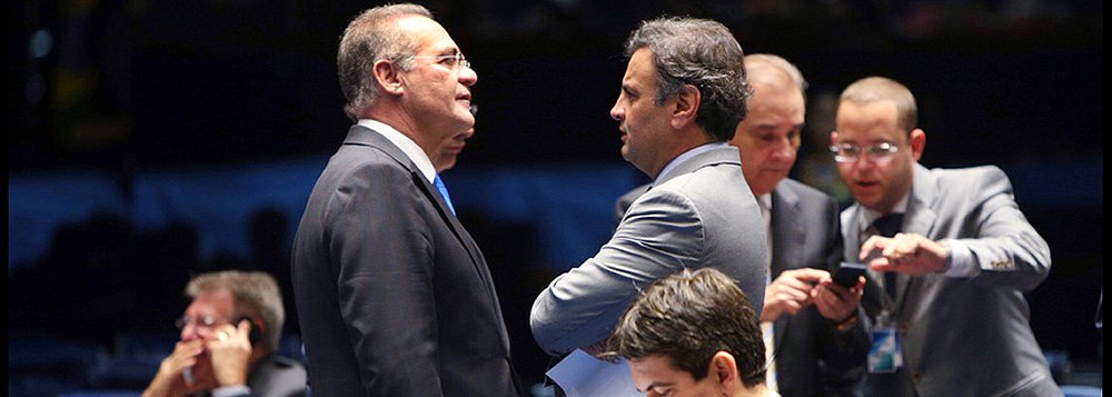 Segundo o colunista, para os tucanos, não interessa se o presidente do Senado, Renan Calheiros (PMDB), será condenado por envolvimento no esquema de corrupção na Petrobras, e sim inflar a sua ira para aumentar o desgaste do Planalto; Aécio Neves não tardou a tecer elogios ao ex-adversário; para o peemedebista, diz que “foi uma saída engenhosa. Se o alagoano tivesse mantido a espinha curvada ao governo, os oposicionistas começariam uma campanha diária para derrubá-lo”