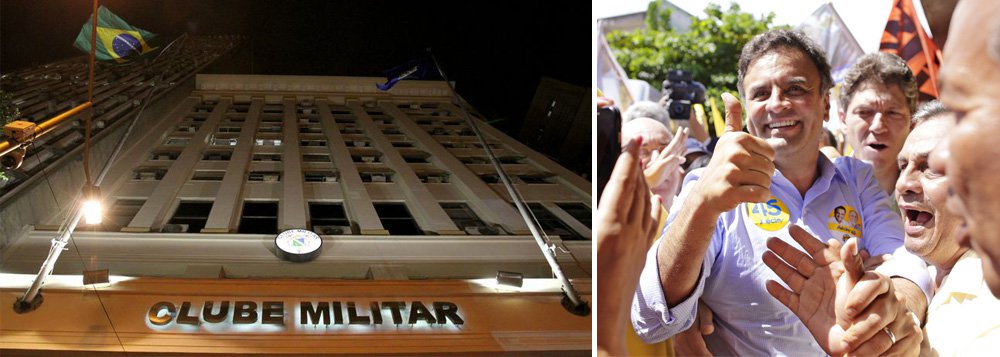 Em nota, entidade diz que tucano, o "menos pior", foi o único a ser convidado para expor seu plano de governo. Mas não compareceu, talvez pela "mudança radical do cenário político, em seu desfavor"; na semana passada, outra nota do clube se referiu a Marina Silva como "um fio de esperança"