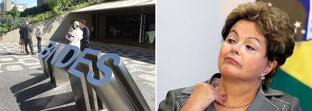 Aécio Neves (PSDB) já criticou o que chamou de "bolsa-empresário" numa referência a empréstimos com juros subsidiados; já Marina Silva (PSB) afirmou que o BNDES "deu R$ 500 bilhões a meia dúzia de empresários falidos"; presidente Dilma saiu em defesa da instituição: "O BNDES não é um banco qualquer. É uma leviandade tratá-lo como ele tem sido tratado nessa campanha. Essa política das campeãs nacionais é um factóide. Nós temos então 783 campeãs nacionais entre as 1.000 maiores?", rebateu