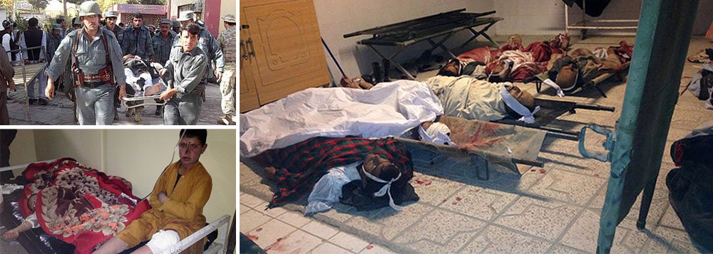 Um suicida com uma bomba entrou na plateia de um jogo de vôlei no leste do Afeganistão e detonou seu colete com explosivos neste domingo; o porta-voz da província de Paktia informou que pelo menos outras 50 pessoas ficaram feriadas no ataque, ocorrido em uma final de campeonato