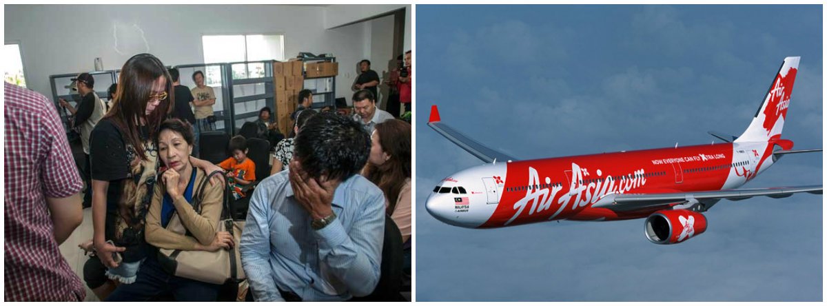 Mau tempo dificultou a procura, que será retomada na manhã desta segunda-feira 29; Airbus A320-200 levava 162 pessoas a bordo e desapareceu do radar depois de 40 minutos da decolagem; avião, que pousaria em Cingapura, provavelmente caiu no mar próximo à ilha de Belitung, entre Sumatra e Bornéu, segundo a Agência Nacional de Busca e Resgate