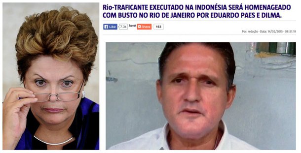 Site Viomundo destaca que notícia falsa atribuída ao ‘Globo’, sobre suposta homenagem do governo ao brasileiro executado na Indonésia, já foi compartilhada por mais de 7 mil pessoas: “é a guerra de desgaste diária contra o governo Dilma, gota-a-gota, com qualquer recurso disponível — que não encontra resposta”