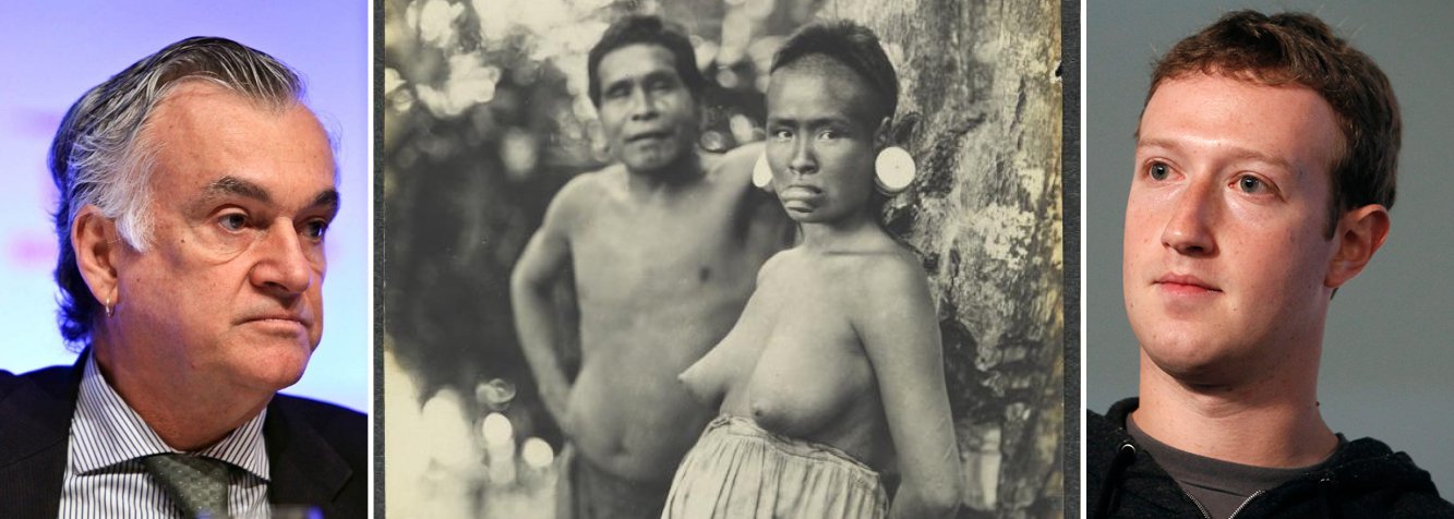 Ministério da Cultura, comandado por Juca Ferreira, entrará na Justiça contra o Facebook, de Mark Zuckerberg, pela decisão de bloquear uma fotografia histórica de um casal de índios Botocudos publicada na fanpage do ministério; foto divulgava um site lançado hoje, na véspera do Dia do Índio, que conta com mais de duas mil imagens históricas