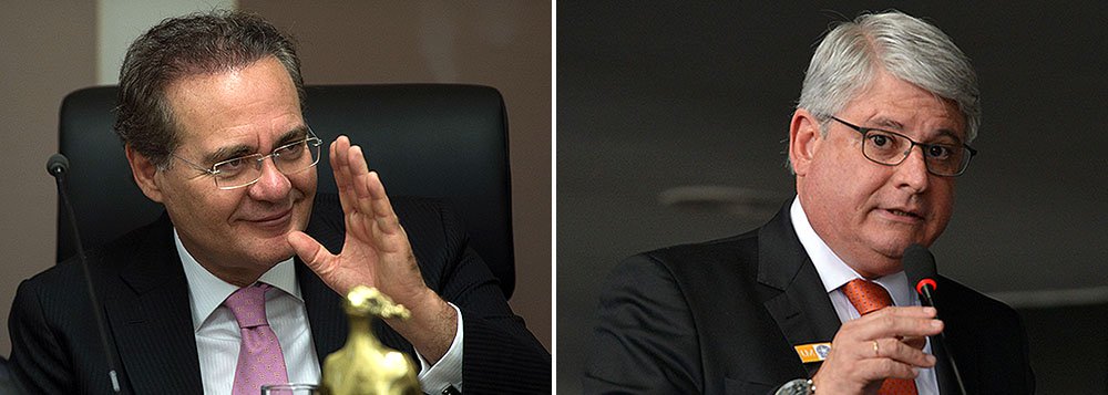 Citado nos pedidos de investigação de Rodrigo Janot enviados ao Supremo Tribunal Federal, presidente do Senado, Renan Calheiros, critica a condução da operação Lava Jato pelo MP e defende novas regras para recondução do procurador-geral da República: "Quem sabe se nós, mais adiante, não vamos ter que, a exemplo ao que estamos fazendo com o Executivo, regrar esse sistema que o Ministério Público tornou eletivo"