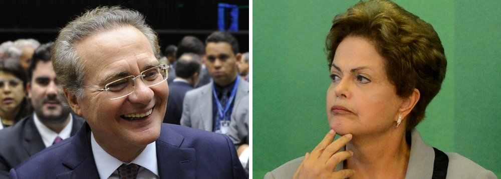 Nesta quarta-feira, após a Câmara aprovar um projeto que obriga o governo federal a rever o indexador da dívida de estados e municípios, o presidente do Congresso Nacional, senador Renan Calheiros (PMDB-AL), avisou que o Senado está pronto para derrubar eventuais vetos da presidência da República; "Se a presidente vetar, é o Congresso, ao final e ao cabo, que vai apreciar o veto. E aí vamos para a apreciação de veto, mas a palavra final será do Congresso", disse ele; na prática, o presidencialismo de coalizão vem sendo substituído por um parlamentarismo branco, em que tanto Renan quanto o presidente da Câmara, Eduardo Cunha (PMDB-RJ), impõem sua agenda ao Palácio do Planalto; ele adiou hoje a votação no Senado para a próxima terça-feira 31