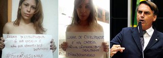 Em protesto contra a declaração do deputado Jair Bolsonaro (PP-RJ), que disse que não estupraria a deputada Maria do Rosário (PT-RS) porque "ela não merece", mulheres postam cartazes na internet e convocam tuitaço contra o parlamentar que foi o mais votado do Rio de Janeiro; para elas, o lugar do parlamentar é a prisão