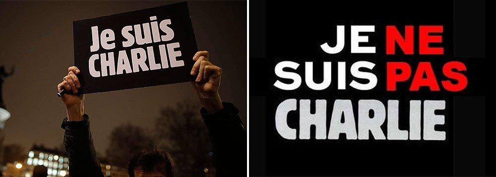 O ataque terrorista contra o jornal Charlie Hebdo chocou o mundo e fez surgir o bordão "Je suis Charlie" ("Sou Charlie") que ganhou o mundo através das redes sociais; mas a comoção mundial provocada pelos massacres encontra resistências seja por parte dos sobreviventes dos atentados que vêem com desconfiança o apoio de determinadas lideranças políticas, ou daqueles que consideram o semanário ofensivo, ou dos que questionam o histórico de direitos humanos dos mais de 40 líderes mundiais que participam da marcha deste domingo em Paris