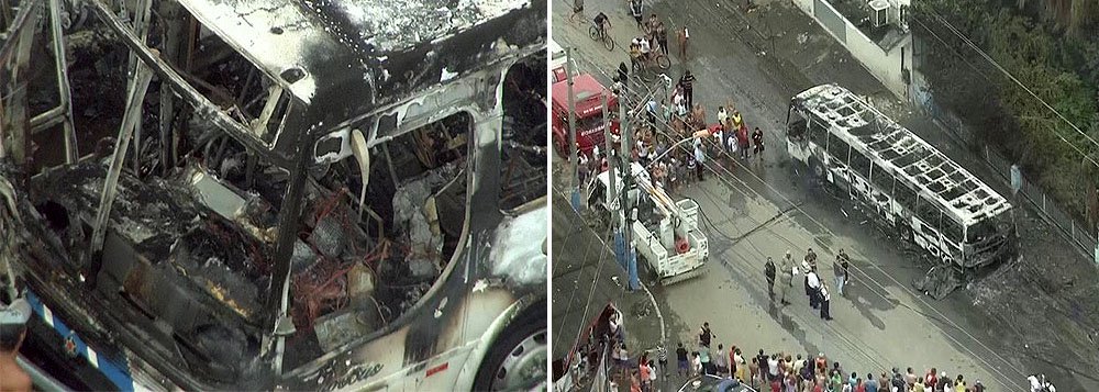 Segundo o Corpo de Bombeiros, o ônibus bateu em um poste na Rua Dr. Getúlio Vargas, no bairro de Santa Catarina, e um transformador caiu sobre o coletivo, ocasionando um incêndio; o acidente ocorreu na manhã desta quarta-feira 18